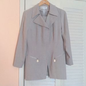 Christian Dior gray skirt suit size 12